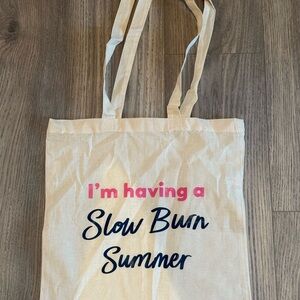 Canvas Tote Bag with Summer Print